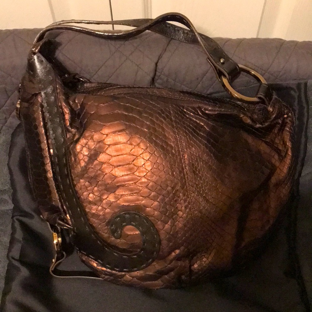 Fendi Bronze colored bag. Large Fendi shoulder bag